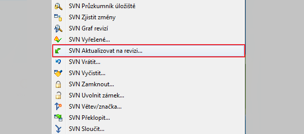 Aktualizace SVN
